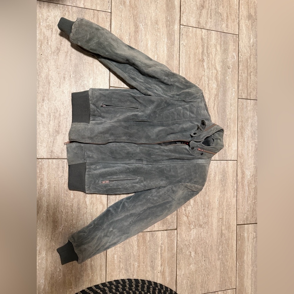 Authentic 1970's vintage suede leather bomber jacket